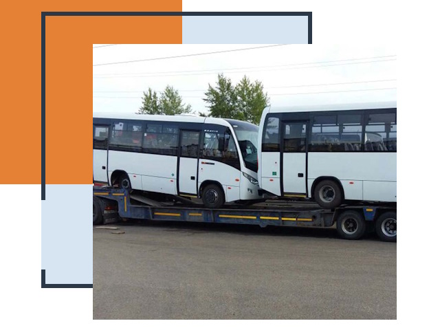Перевозка автобусов и грузовиков с креплением в Калининграде